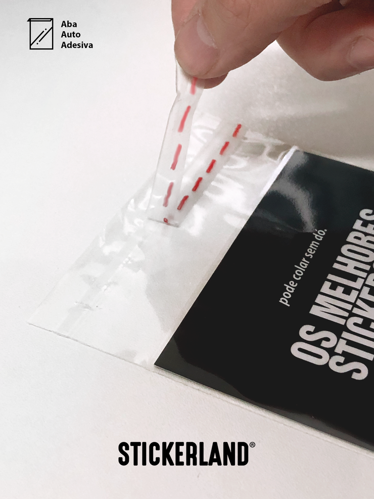 Envelope plástico 10 x 15 cm com aba adesiva